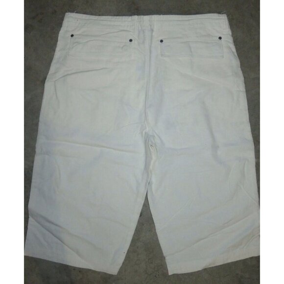 Guess white eco linen walking shorts 27 inches long size 38 - Picture 2 of 5